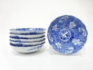 古伊万里　印判手　松竹梅　なます皿　6客揃